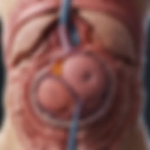 Illustration showing the anatomy of the pancreas