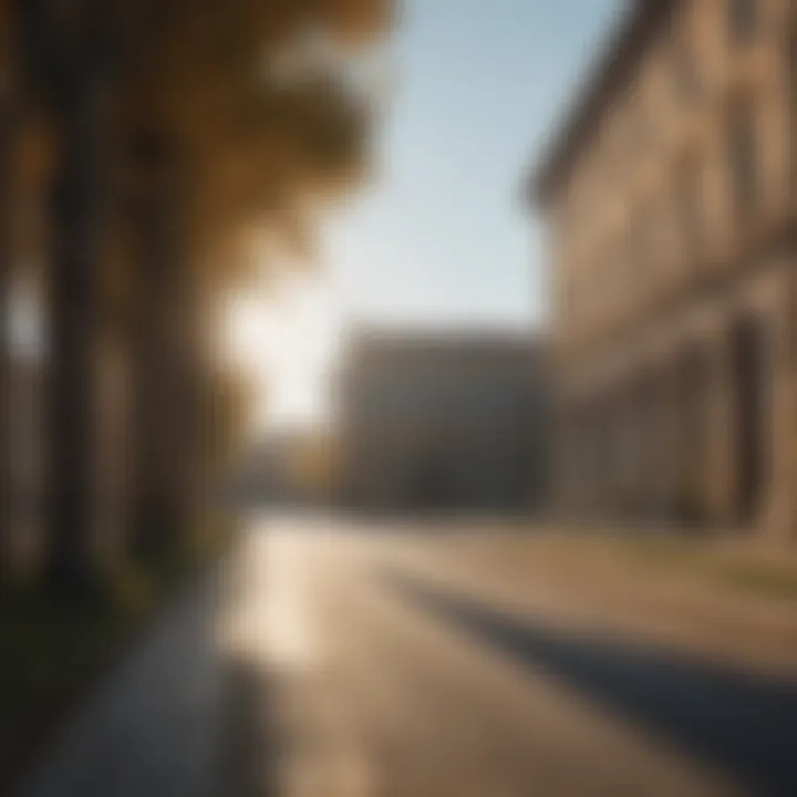 A scenic view of an Italian university campus reflecting academic culture