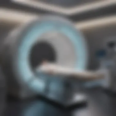 An advanced MRI machine in a clinical setting