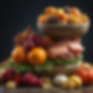 Nutrient-Rich Foods for Nerve Health Illustration of nutrient-rich foods that support nerve health