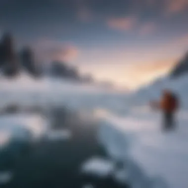 Scientific Exploration and Geological Studies Research team conducting geological surveys in Antarctica