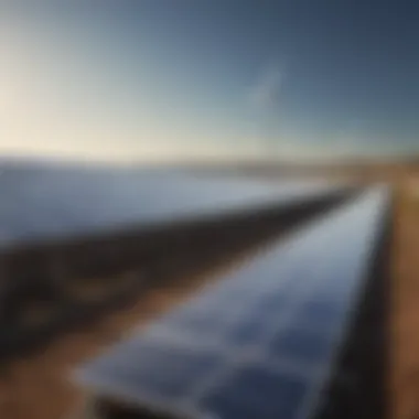 Solar panels generating clean electricity