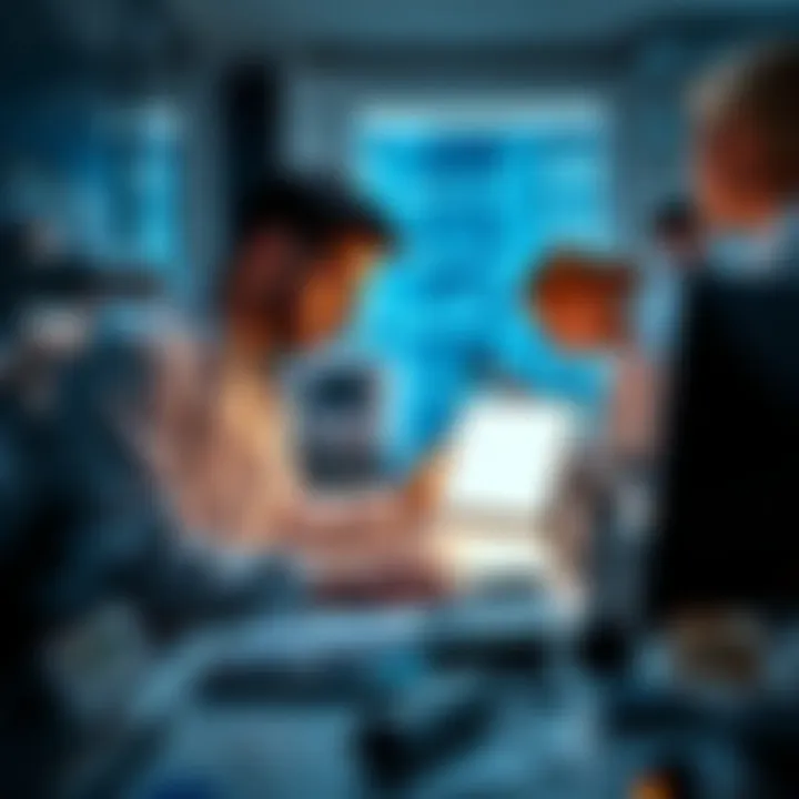 Research lab analyzing data from clinical trials on TMS