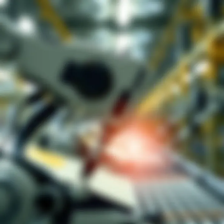 Smart Technology: Enhancing Robotic Assembly A close-up of robotic sensors and AI technology enhancing assembly efficiency.