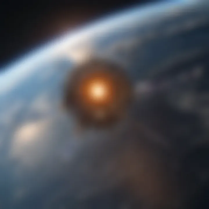 Diagram showing solar power transmission from space to Earth