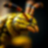 Close-up view of a wasp stinger showcasing its intricate structure