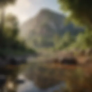 Lifestyle Changes for Healthier Uric Acid Levels A peaceful nature scene encouraging lifestyle changes that promote overall well-being and lower uric acid.