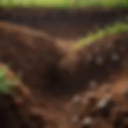 Illustration showing the layers of healthy soil