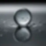 Diagram illustrating the concept of surface tension in liquids