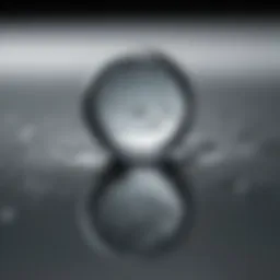 Diagram illustrating the concept of surface tension in liquids