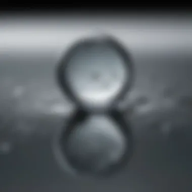 Diagram illustrating the concept of surface tension in liquids