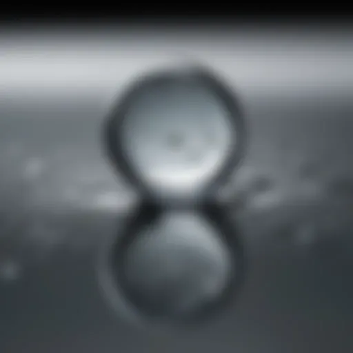 Diagram illustrating the concept of surface tension in liquids