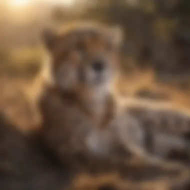 Cheetahs: Adapting to Their Environment Cheetah resting in a natural habitat