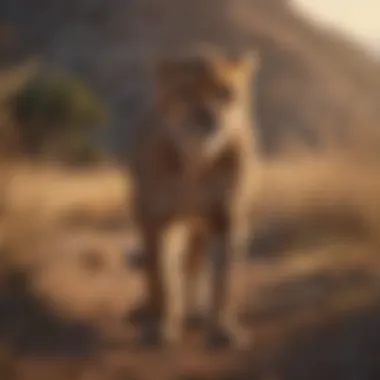 Mastering the Hunt: Cheetah's Tactical Approach Cheetah in a hunting stance