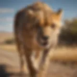 Cheetah demonstrating speed in the wild