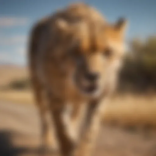 Cheetah demonstrating speed in the wild