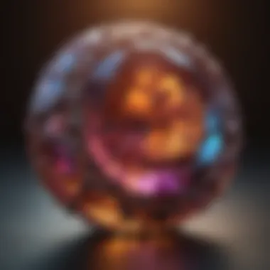 Intricate Beauty Revealed Close-up of a color-changing gem showcasing its intricate details
