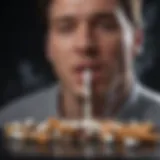 Representation of nicotine's effect on appetite regulation