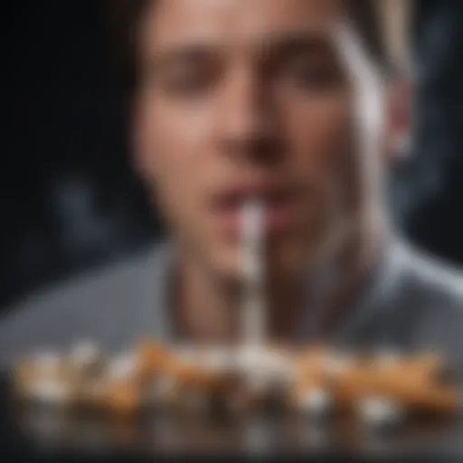 Representation of nicotine's effect on appetite regulation