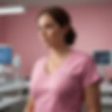 Supportive Environment for Proactive Breast Cancer Management A visual depiction of a supportive healthcare environment focused on proactive breast cancer management