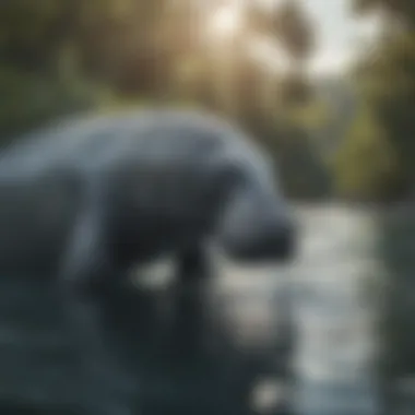 Conservation Efforts for Manatees A visual representation of conservation efforts aimed at protecting manatees and their habitats.
