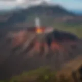 Aerial view of the Maui volcano showcasing its massive caldera and surrounding landscape