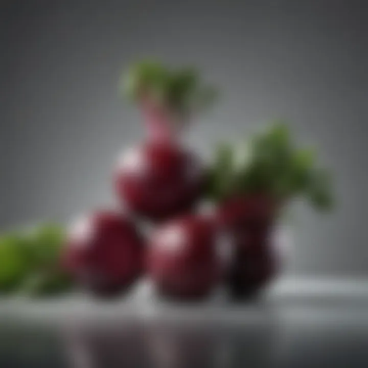 Infographic illustrating beet consumption and blood pressure