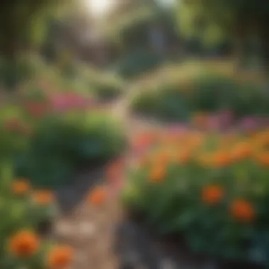 Vibrant flowers blooming in a community garden