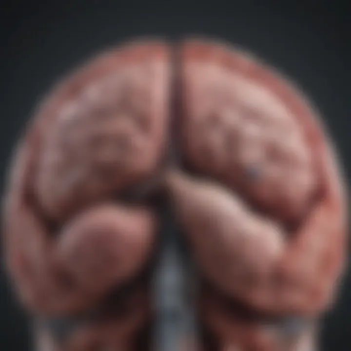 Visual representation of treatment options for lung cancer with brain metastasis