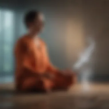 Meditation as an Anxiety Relief Technique A serene environment depicting alternative anxiety management techniques like meditation