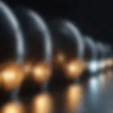 A close-up of various light sources showcasing their unique qualities.