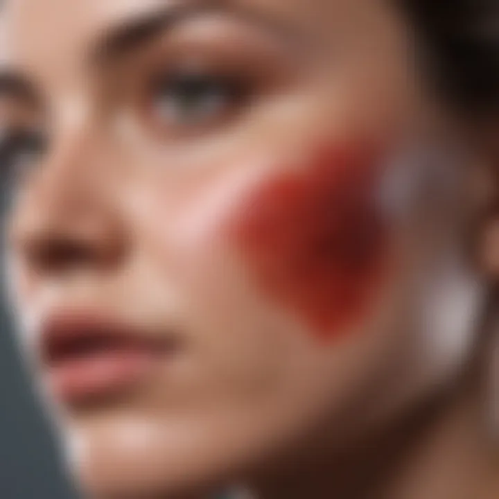 Graphic representation of blood sugar levels affecting skin health