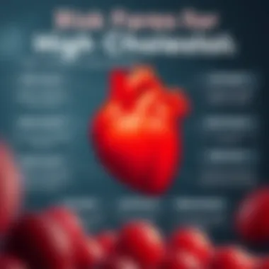 Risk Factors for High Cholesterol Infographic summarizing risk factors associated with high cholesterol and heart health