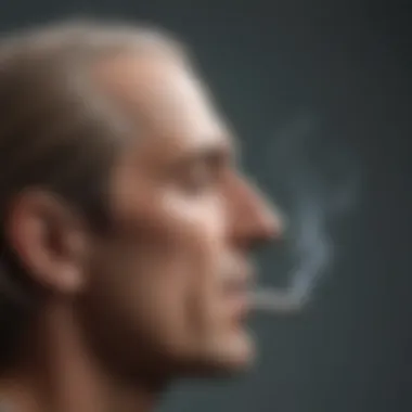 Link Between Smoking and Brain Tumors Illustration showing the link between smoking and brain tumors
