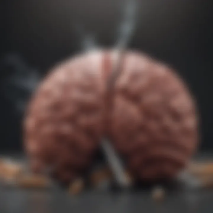 Visual representation of preventive measures against smoking-related brain tumors