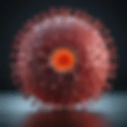 An illustration of the HIV virus structure.