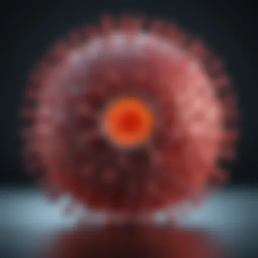 An illustration of the HIV virus structure.