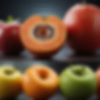 Stages of Fruit Ripening Ripening stages of various fruits influenced by ethylene exposure.