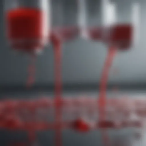 Illustration of blood components separated by centrifugation