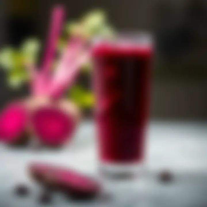 The Rich Color and Texture of Beet Juice A vibrant glass of beet juice showcasing its rich color and texture