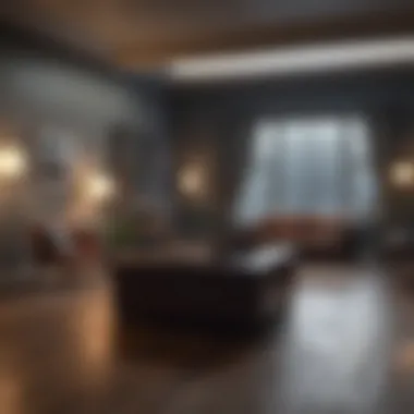 The Calming Effects of Dim Light A serene dimly lit room showcasing the calming effects of low light on atmosphere.