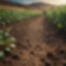 A lush agricultural landscape showcasing healthy soil and vibrant crops