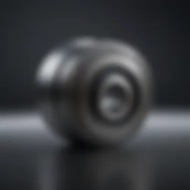 A close-up view of a neodymium magnet showcasing its strength and magnetic field lines.