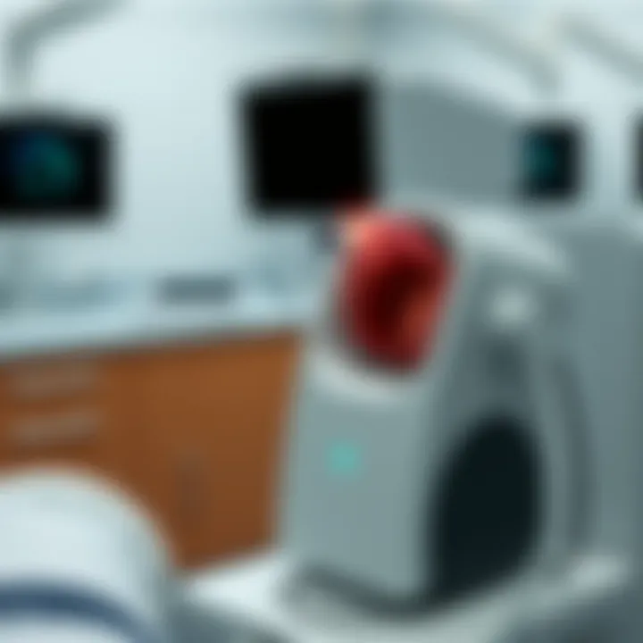 Transcranial Magnetic Stimulation device in a clinical setting