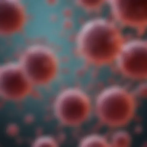 Illustration of anti-alpha gal antibodies interacting with immune cells