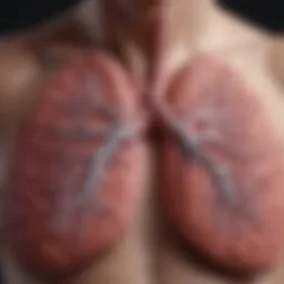 A close-up view of healthy lungs contrasted with those affected by COPD