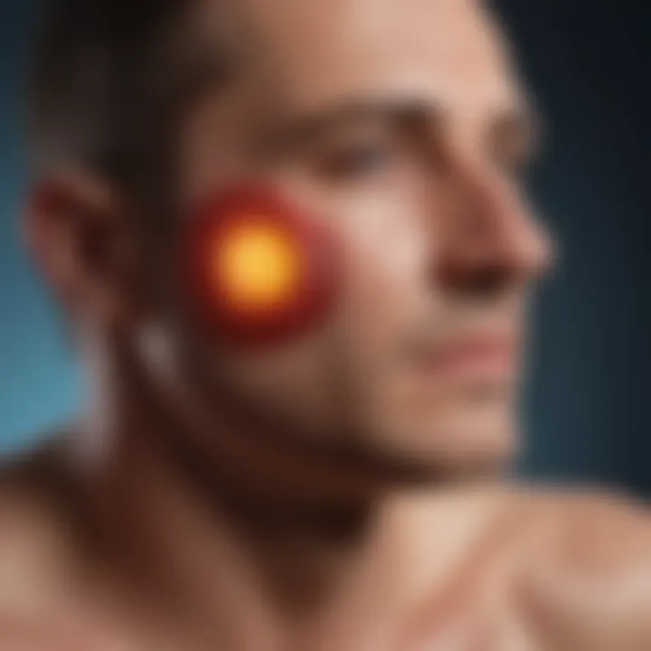 Illustration of treatment options for liver cysts