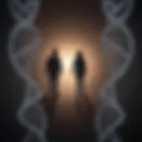 Illustration of DNA strands symbolizing familial connections
