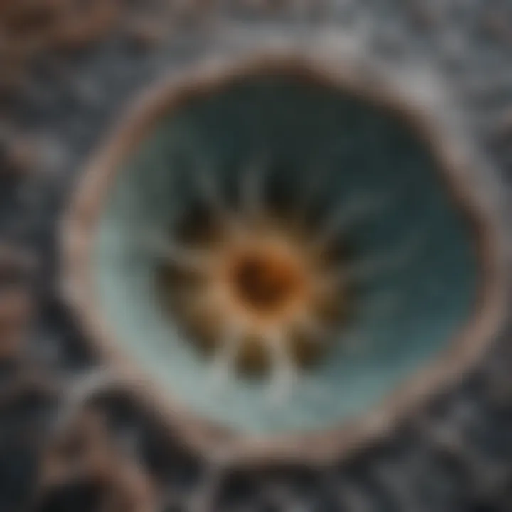 High-resolution CT scan depicting ground glass nodules