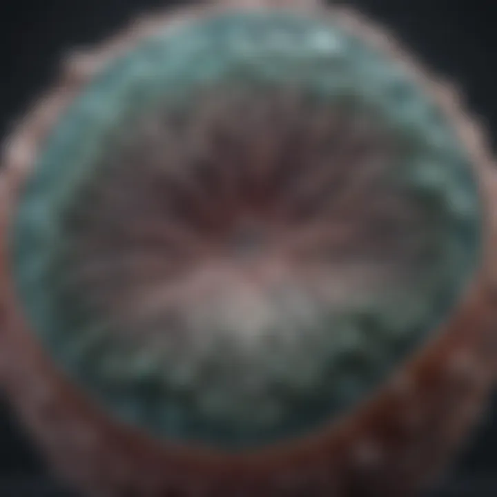 Illustration showing the pathology of ground glass nodules